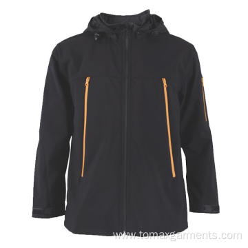 Detachable hood Black Jacket